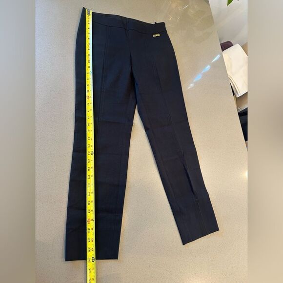 Tory Burch Women's Black Slit Hem Cotton Blend Pants Size 2 - Picture 8 of 11